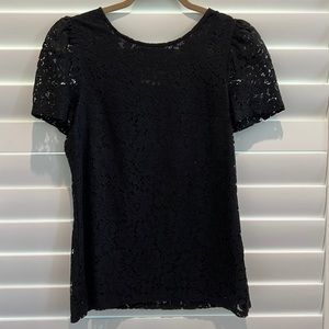 Express Black Lace Blouse